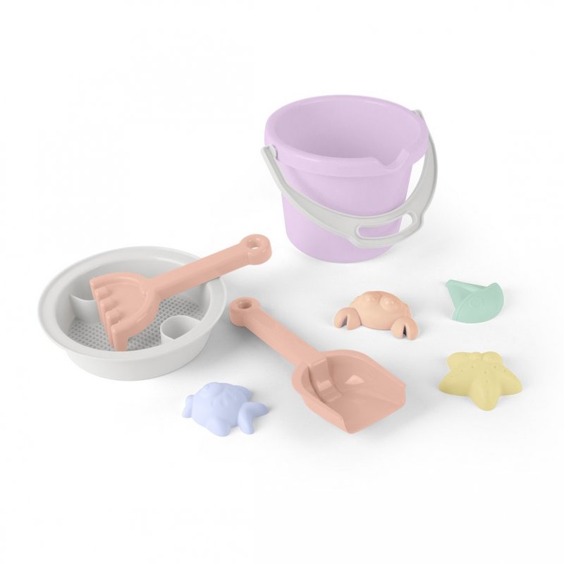 E-shop DANTOY Hračky na piesok - bábovky - 8ks Pastel Pink 24m+