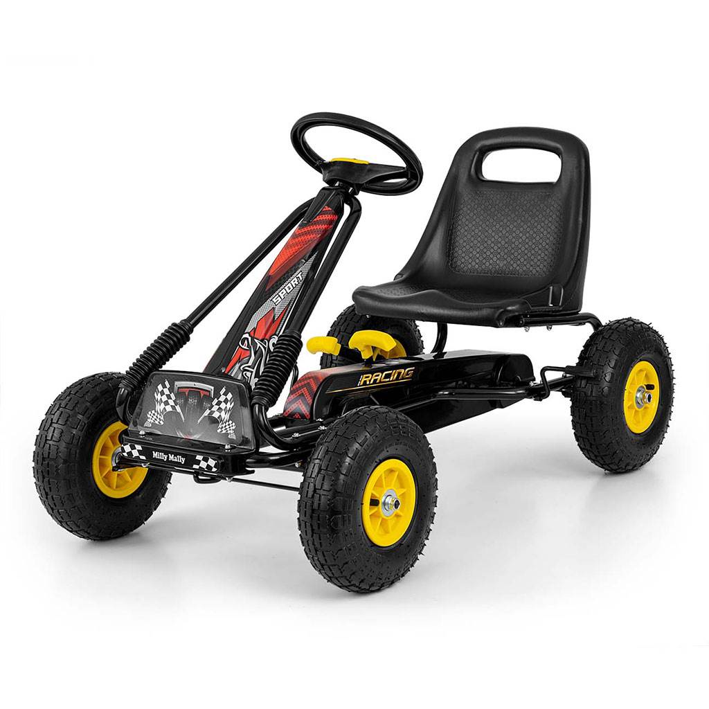 E-shop Detská šliapacia motokára Go-kart Milly Mally Thor čierna - 56254