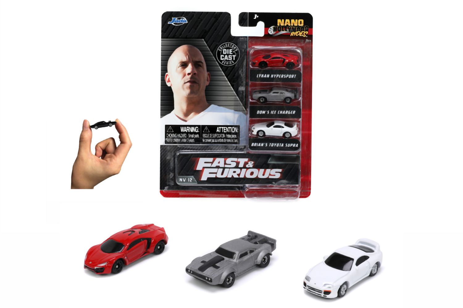 E-shop Jada Rýchlo a zbesilo set 3 aut Nano Cars 1,65" Wave 4