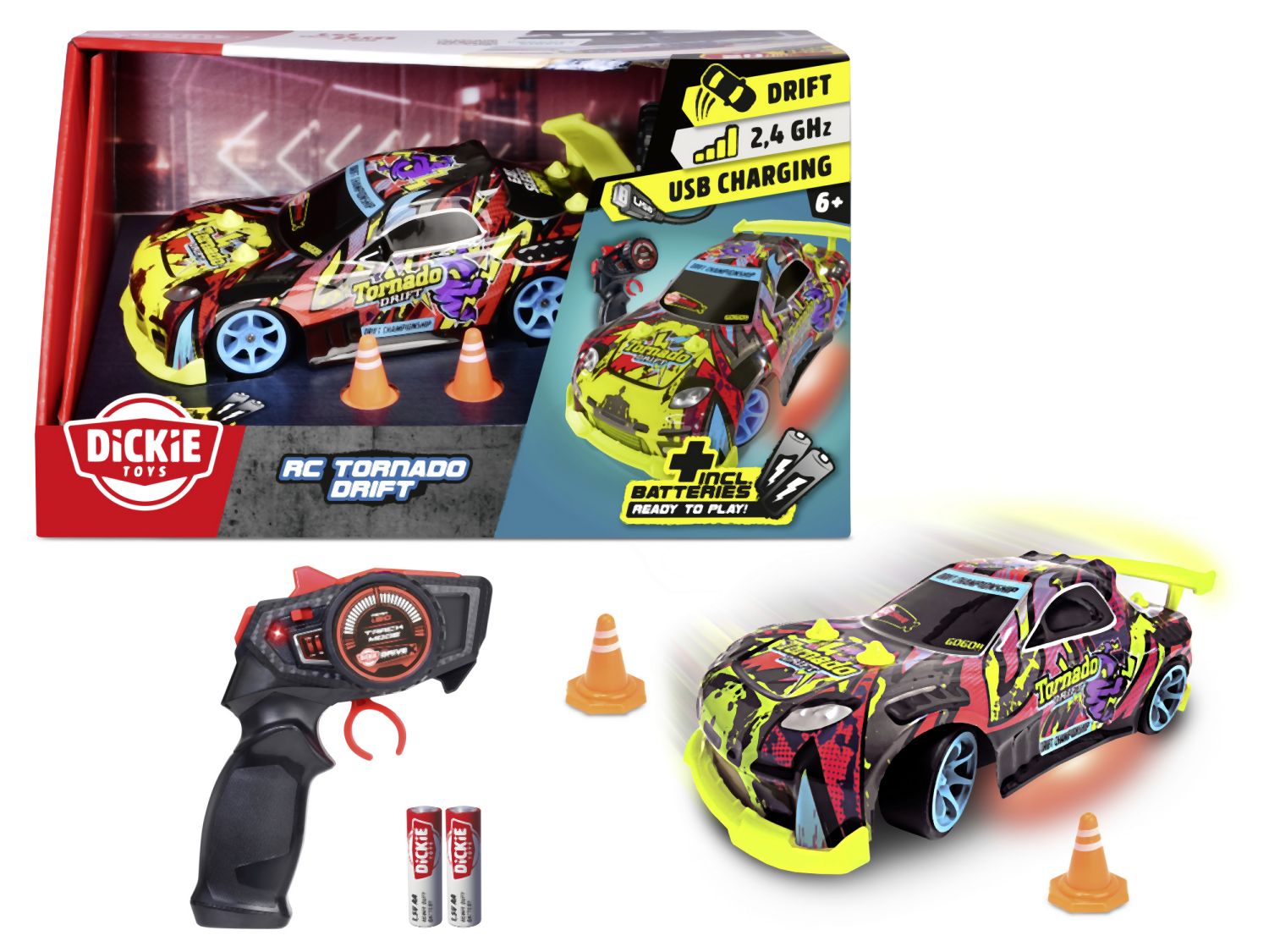 E-shop Dickie RC Tornado Drift 1:24, 22 cm, 2kan