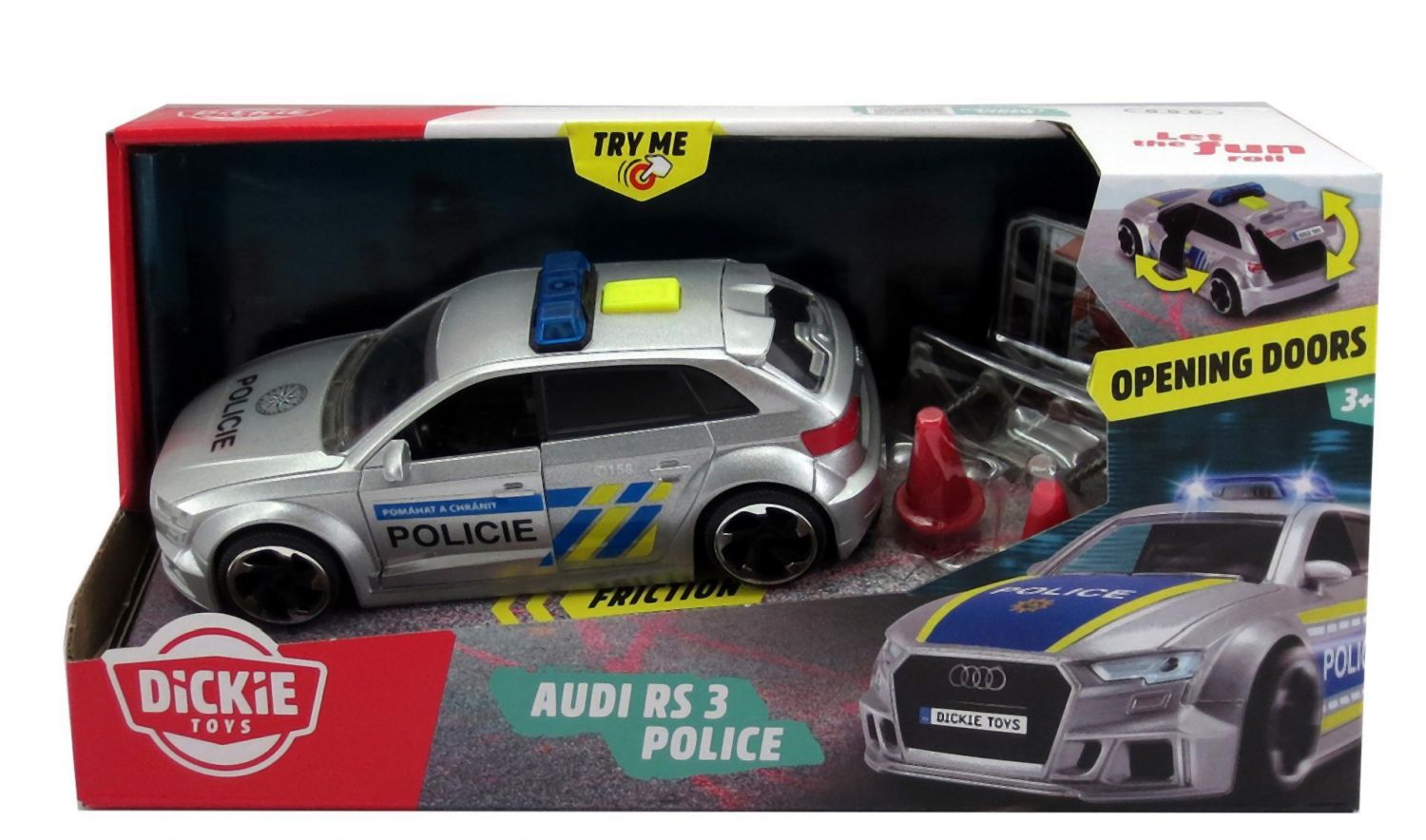 E-shop Dickie Audi RS3 polícia, česká verzia