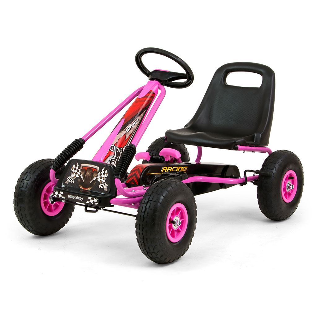 E-shop Detská šliapacia motokára Go-kart Milly Mally Thor ružová - 48639
