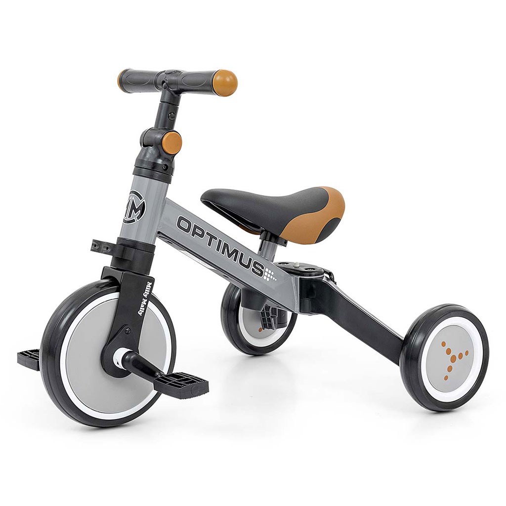 E-shop Detská trojkolka 3v1 Milly Mally Optimus grey - 48885