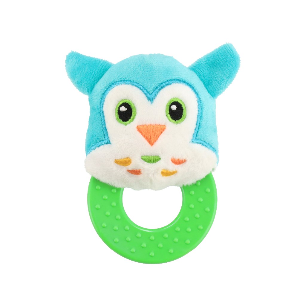 E-shop Detská plyšová hrkálka s hryzátkom Baby Mix sovička - 48961