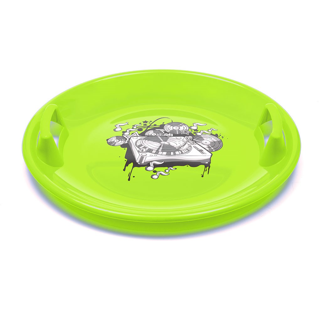 E-shop Sánkovací tanier Baby Mix 60 cm MUSIC zelený - 49282