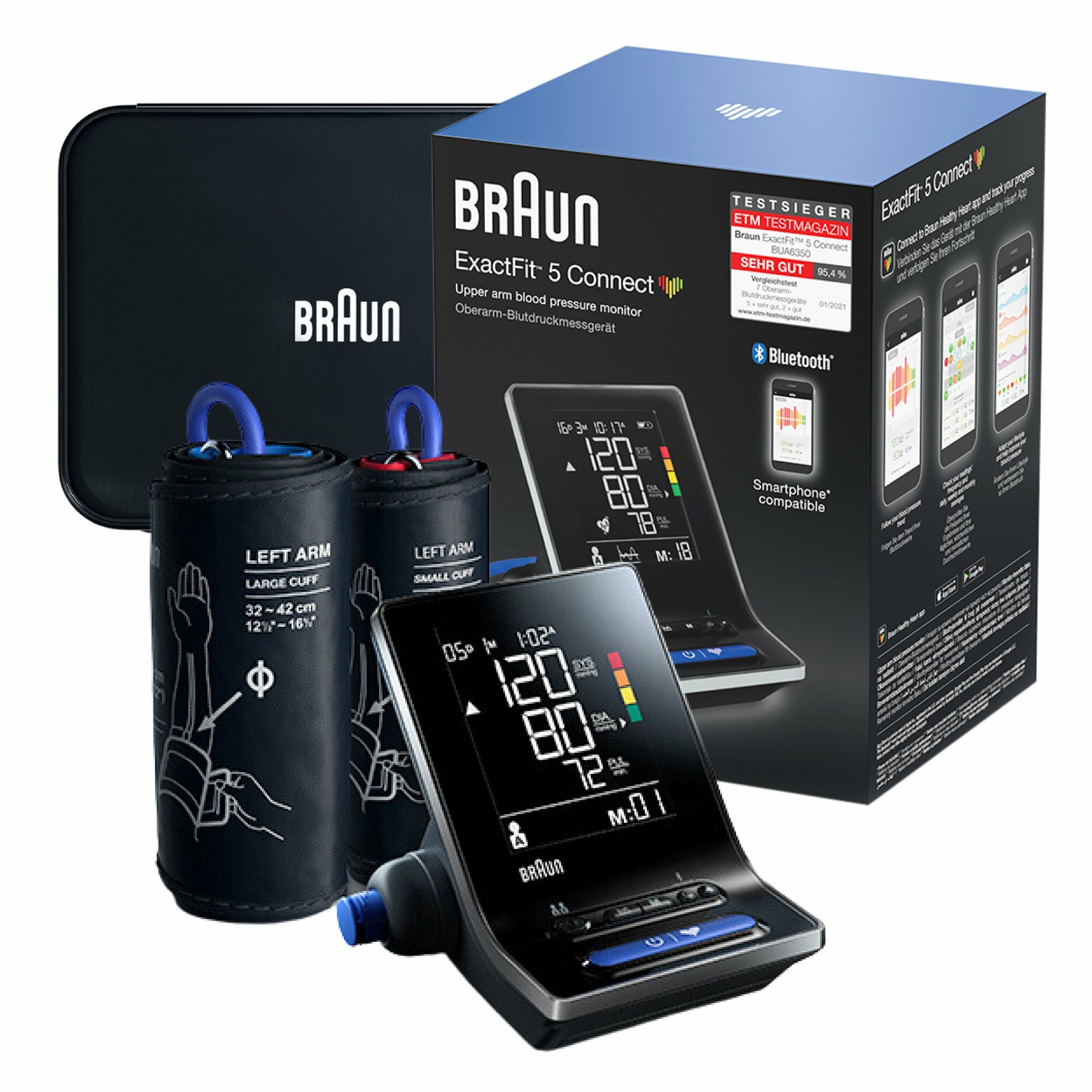 E-shop Braun ExactFit 5 Connect BUA6350 Inteligentný ramenný tlakomer s Bluetooth