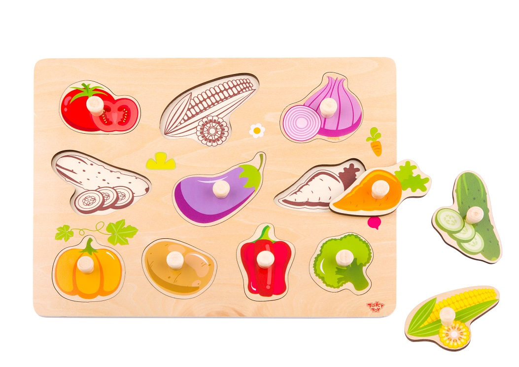 E-shop Tooky Toy Vkladacie puzzle Zelenina