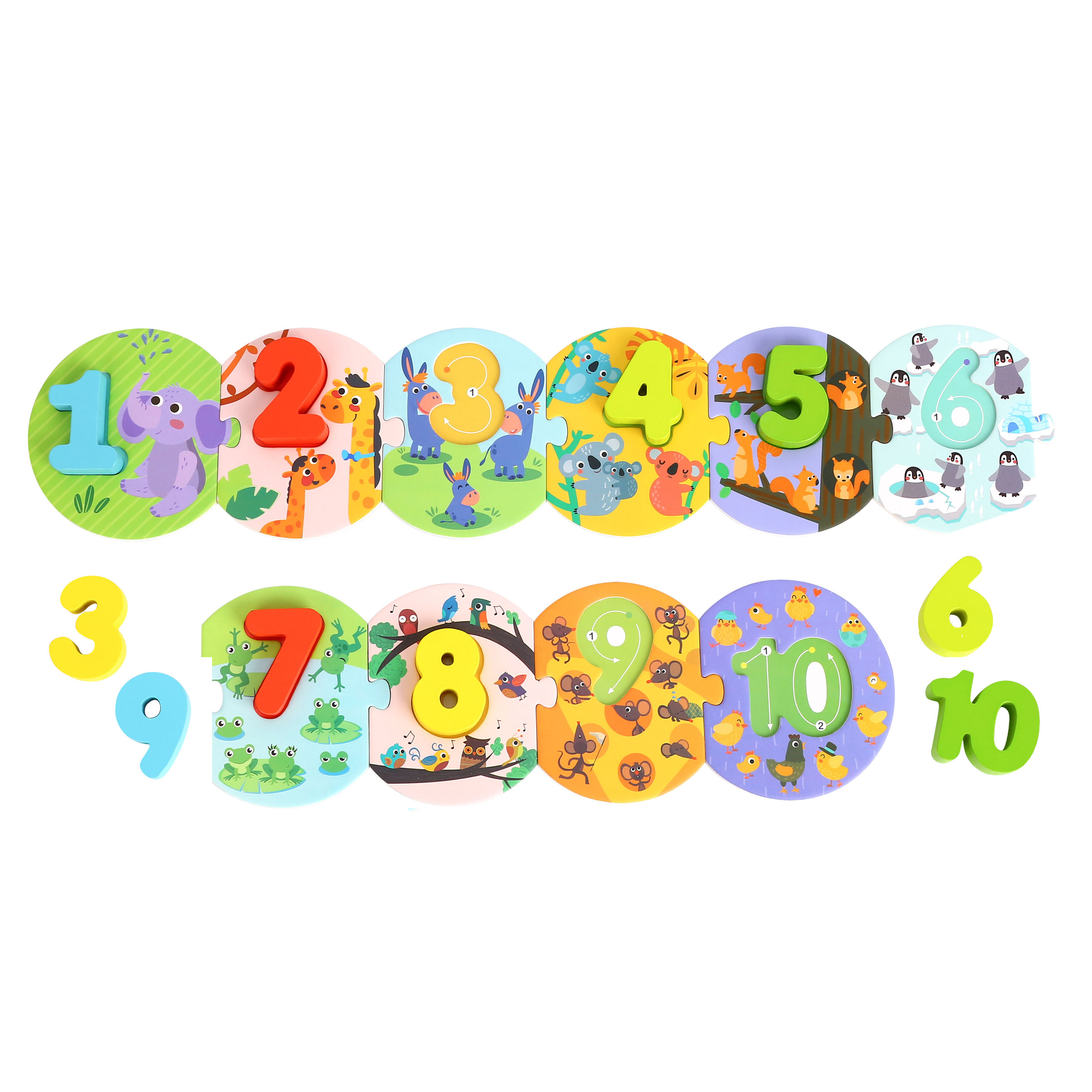 E-shop Tooky Toy Puzzle Priraď čísla