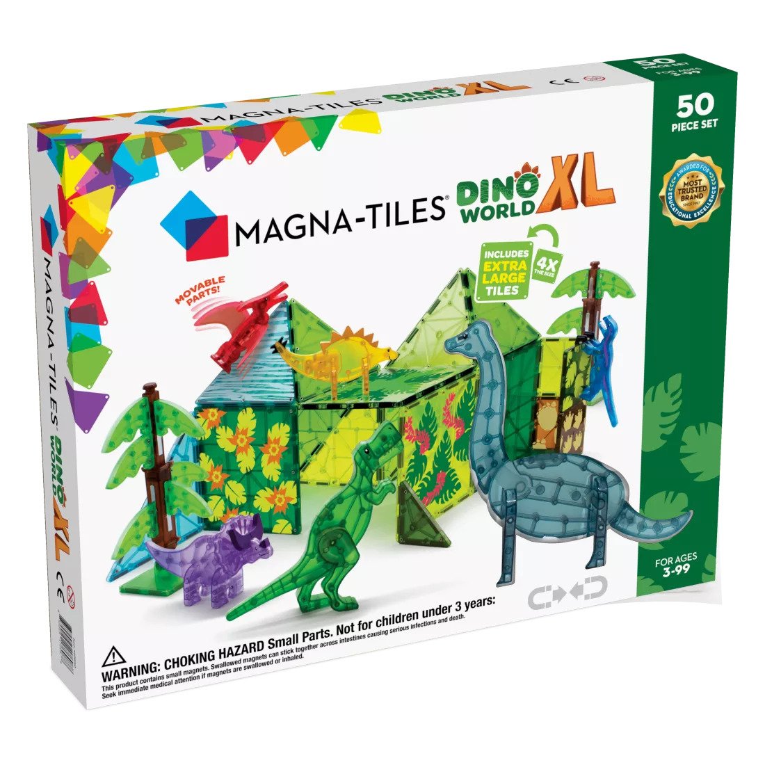 E-shop Magna-Tiles Magnetická stavebnica Dino Svet XL 50 dielov