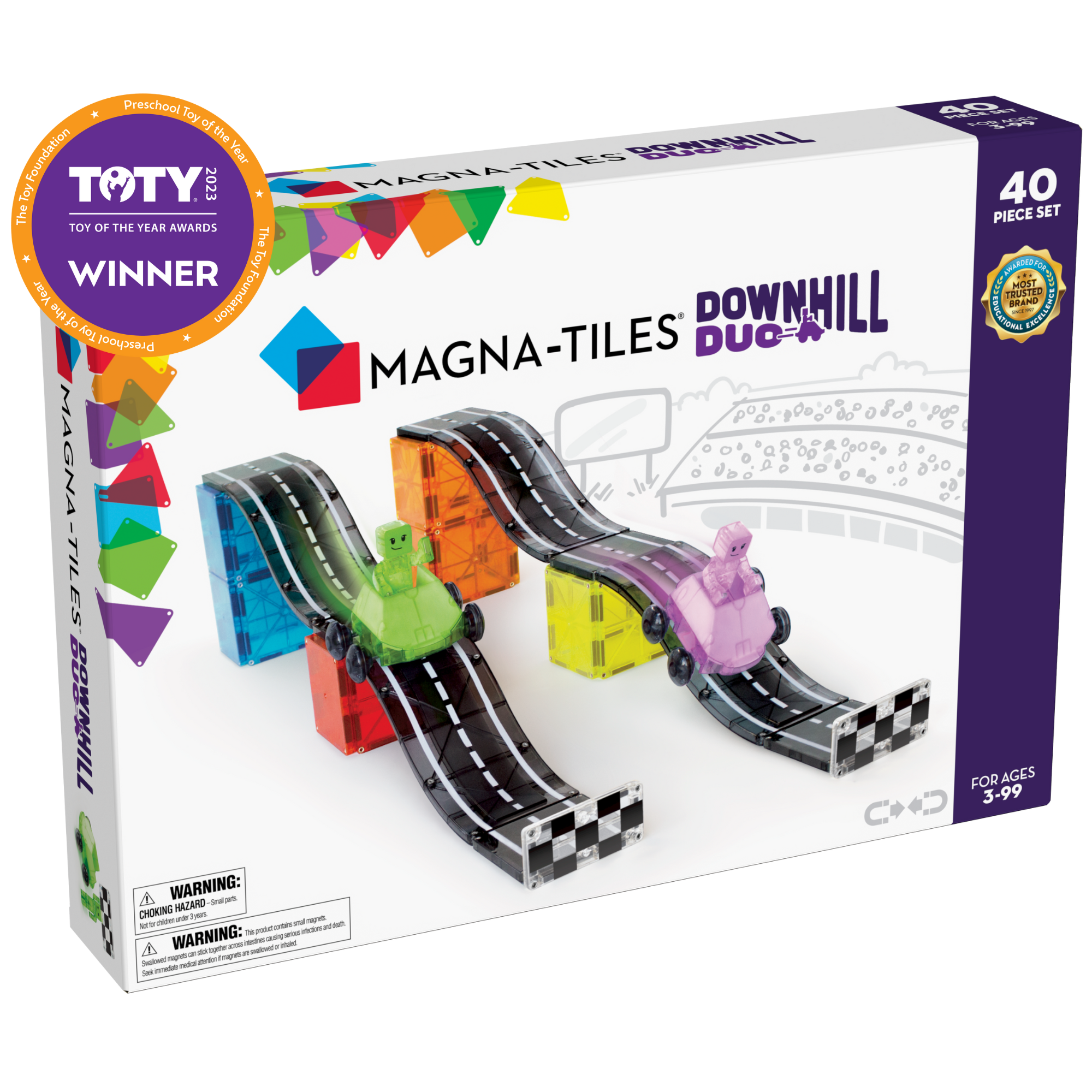 E-shop Magna-Tiles Magnetická stavebnica Downhill Duo 40 dielov