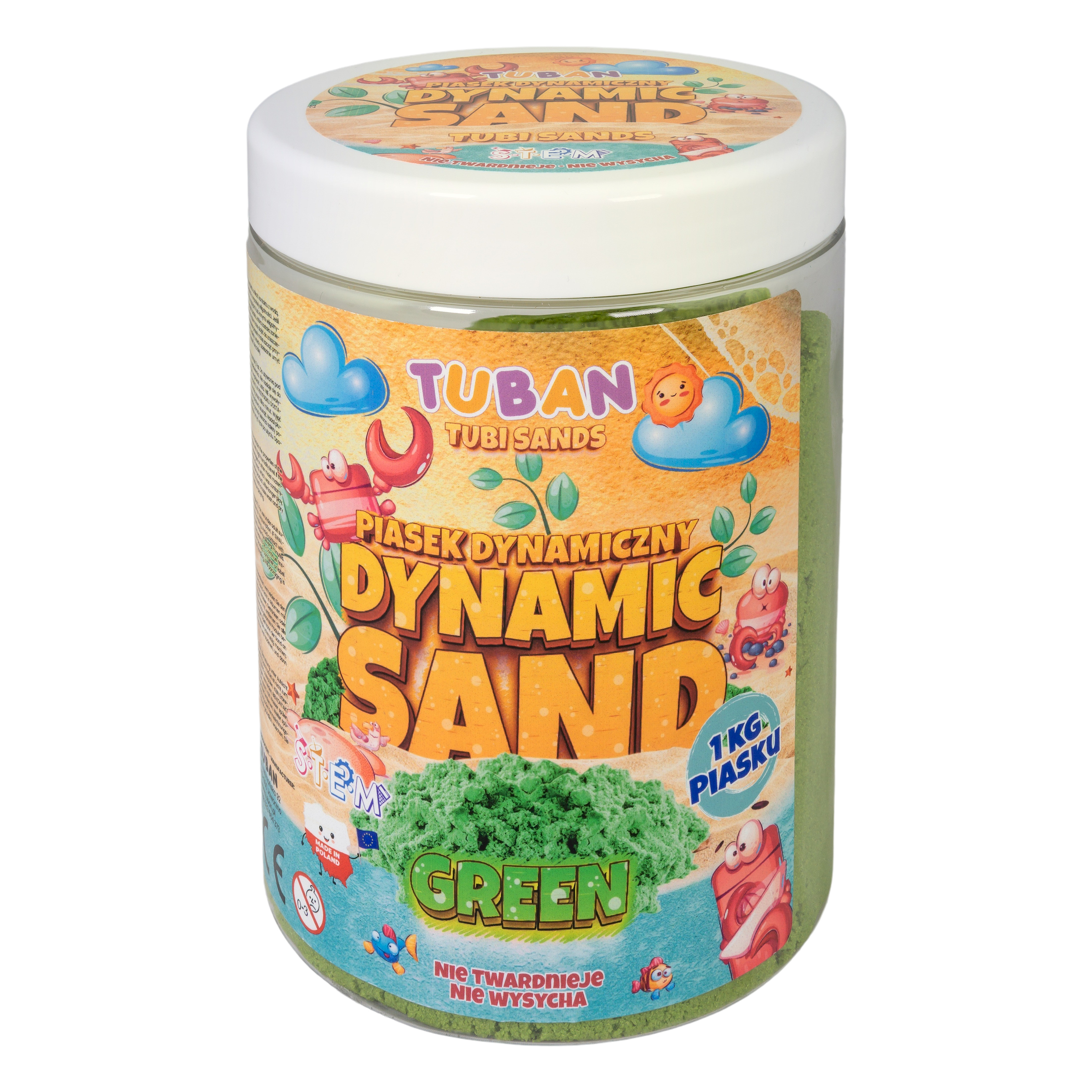 E-shop TUBAN Dynamický piesok Zelený 1 kg