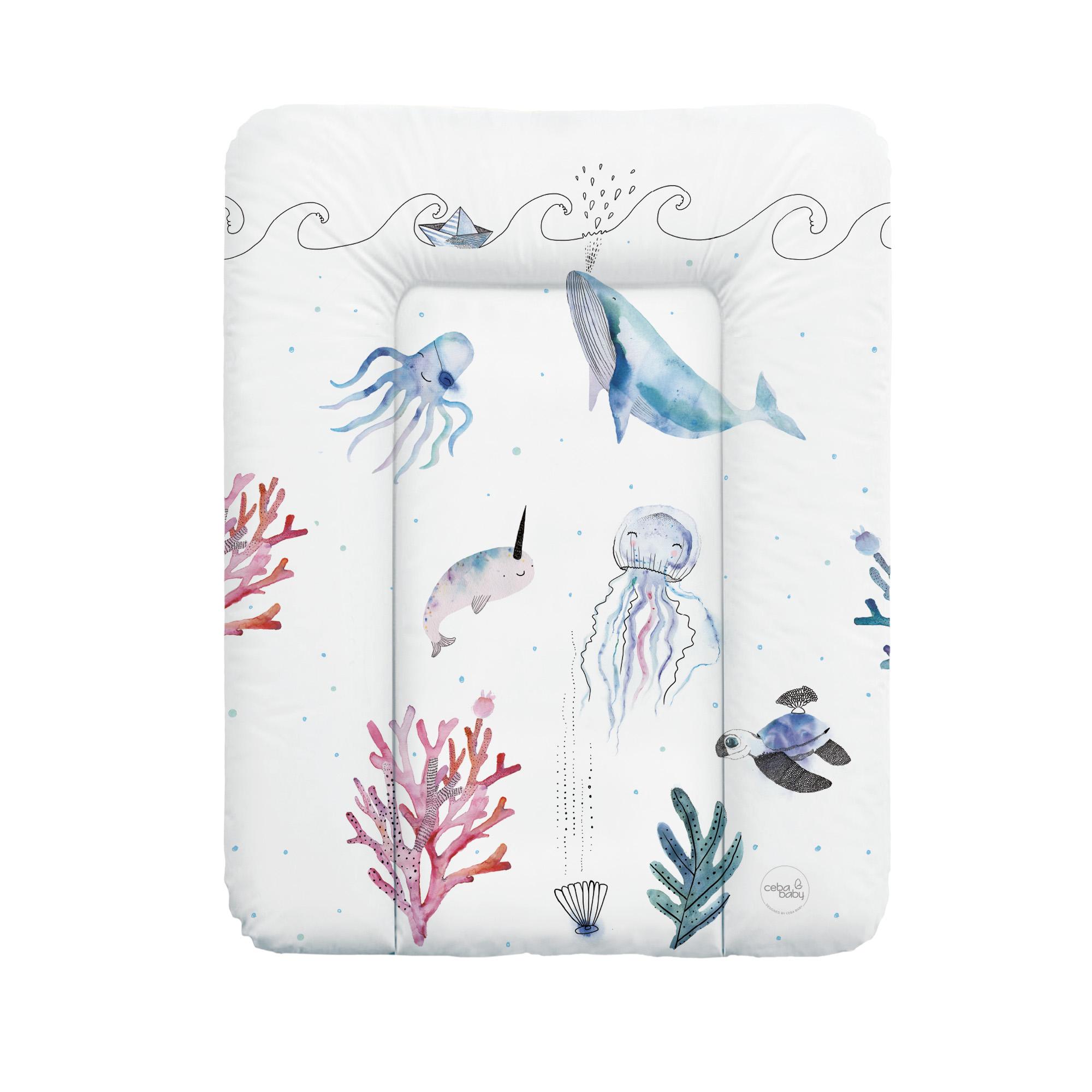 E-shop CEBA BABY Podložka prebaľovacia na komodu (50x70) Watercolor World Ocean