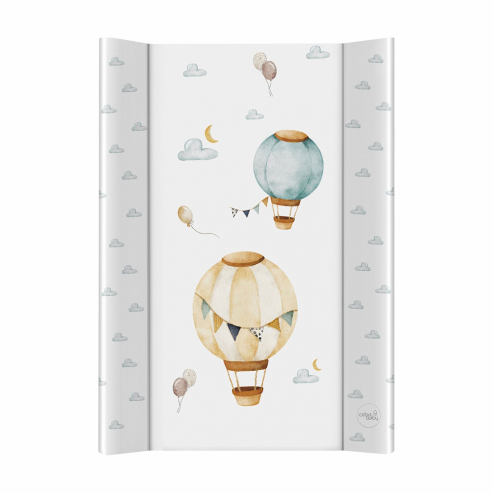 E-shop CEBA BABY Podložka prebaľovacia 2-hranná s pevnou doskou (50x70) Basic Balloons