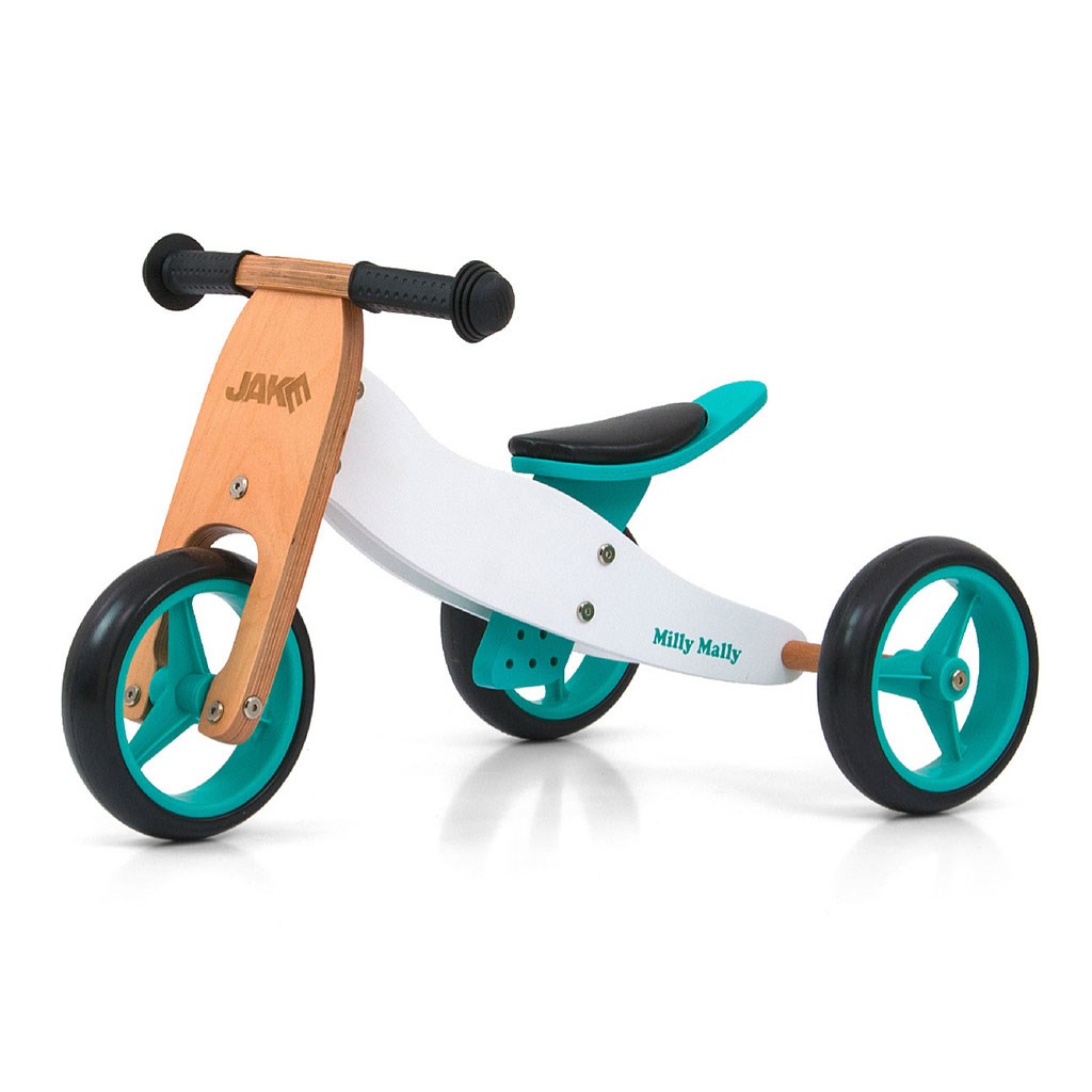 E-shop Detské multifunkčné odrážadlo bicykel 2v1 Milly Mally JAKE Classic Mint - 56310