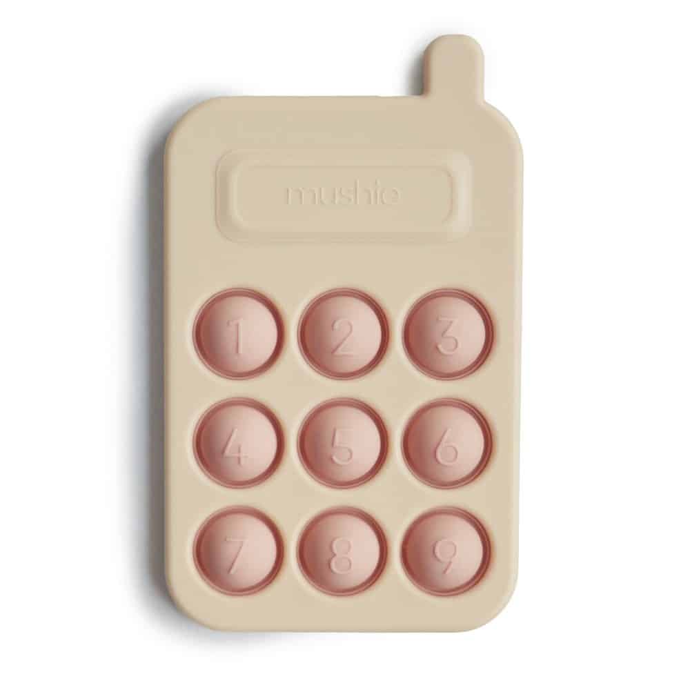 E-shop SILIKÓNOVÝ TELEFÓN S TLAČIDLAMI POP-IT MUSHIE - BLUSH