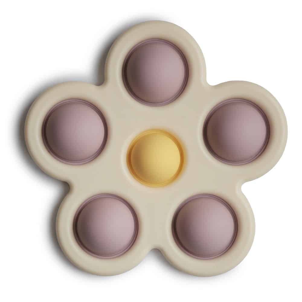E-shop SILIKÓNOVÝ KVIETOK S TLAČIDLAMI POP-IT MUSHIE - SOFT LILAC/ PALE DAFFODIL/ IVORY