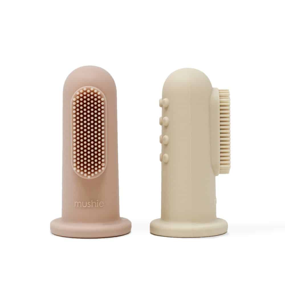 E-shop SILIKÓNOVÉ ZUBNÉ KEFKY NA PRST MUSHIE - BLUSH/ SHIFTING SAND