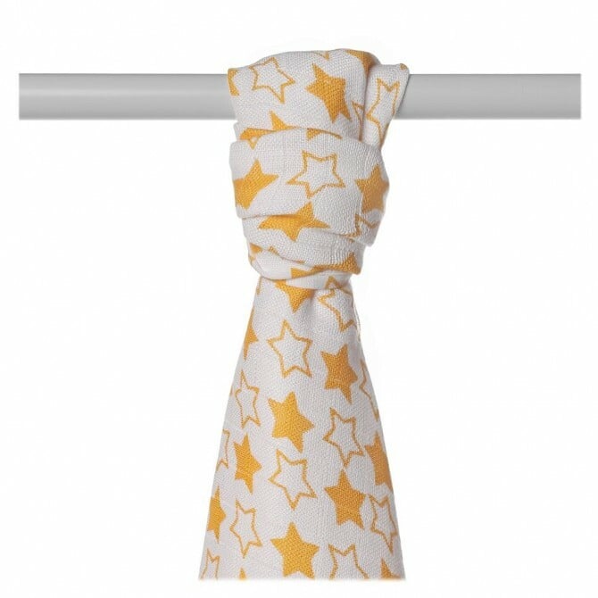 E-shop XKKO BMB Bambusová osuška Little Stars Orange, 90x100, 1ks