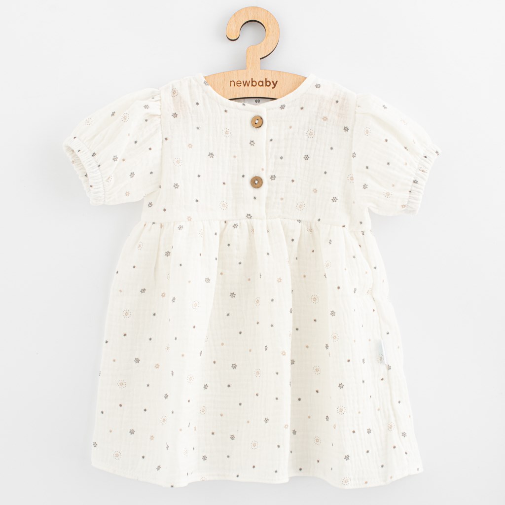 E-shop Dojčenské mušelínové šaty New Baby Zora, 56 (0-3m) - 56102