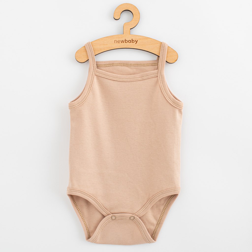 E-shop Dojčenské body bez rukávov New Baby Classic II svetlo béžové dievča, 56 (0-3m) - 56194