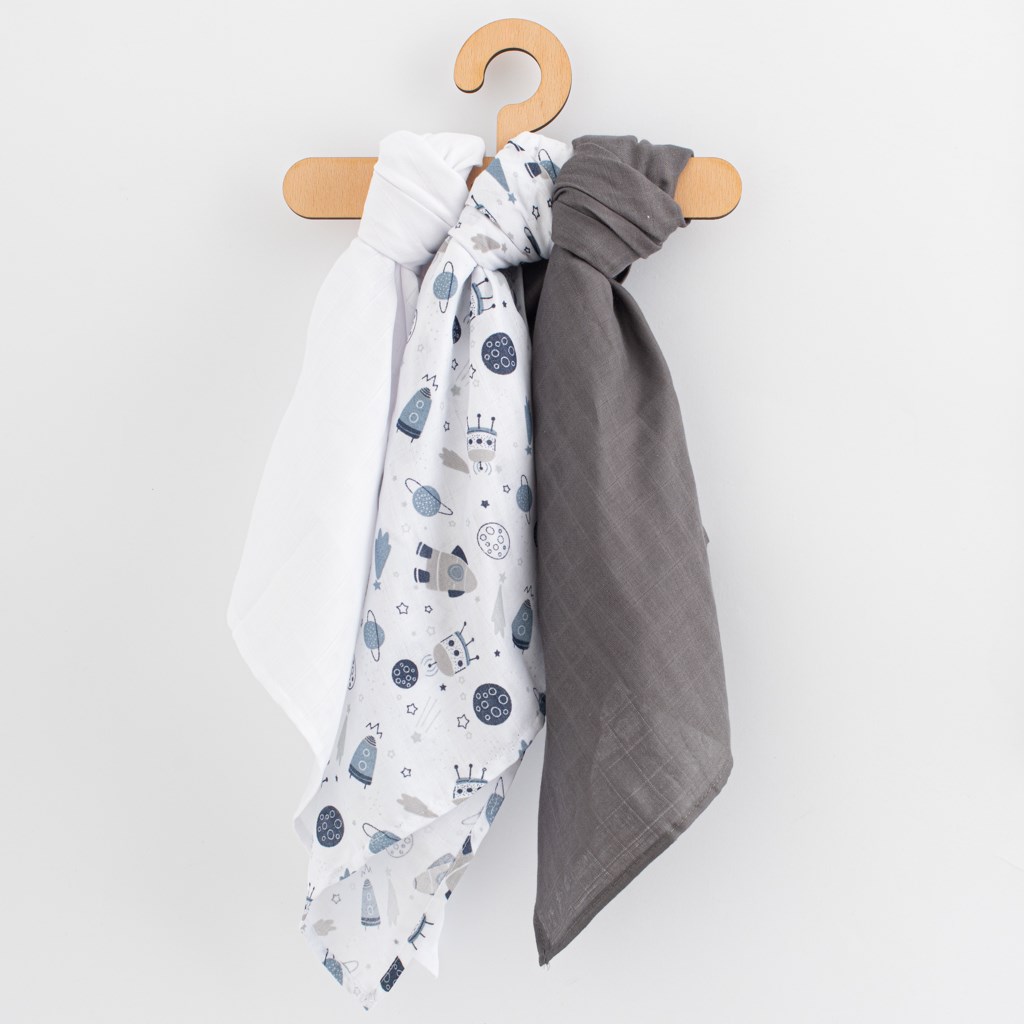 E-shop Mušelínová plienka New Baby 60x80 cm 3 ks CHLAPEC - 56178