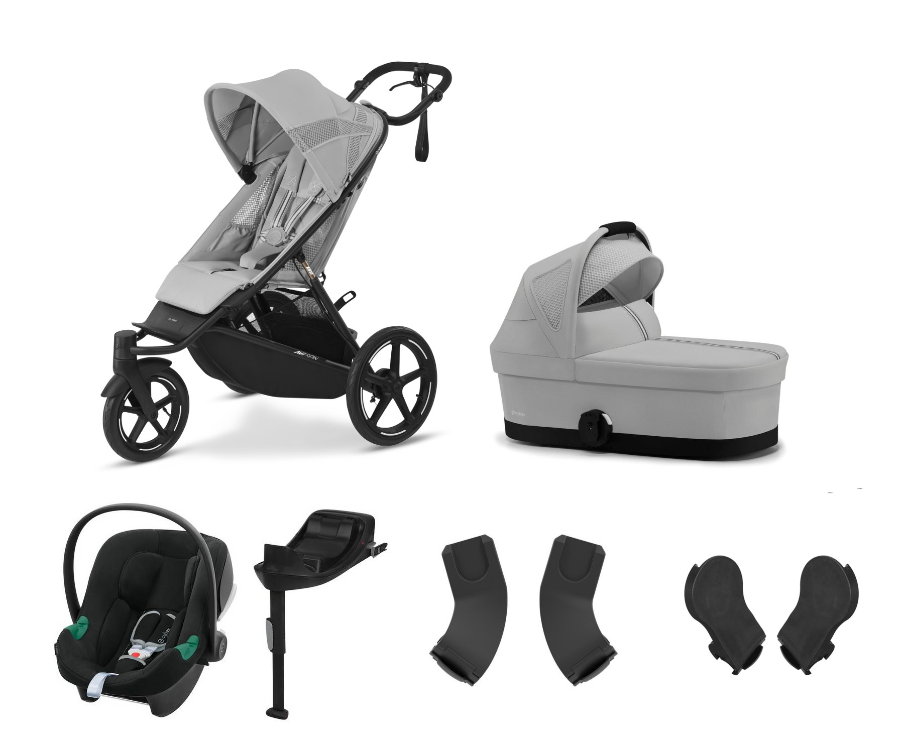 E-shop Cybex výhodný set Avi Spin, fog grey