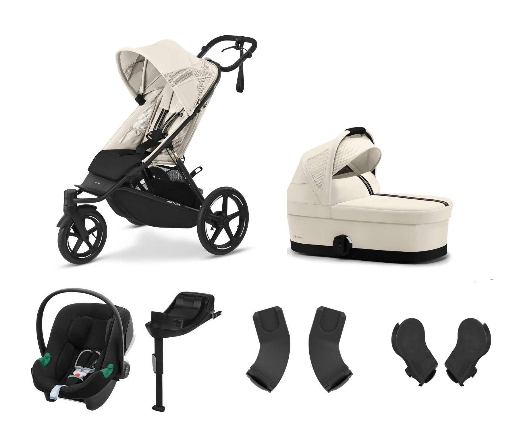 E-shop Cybex výhodný set Avi Spin, seashell beige