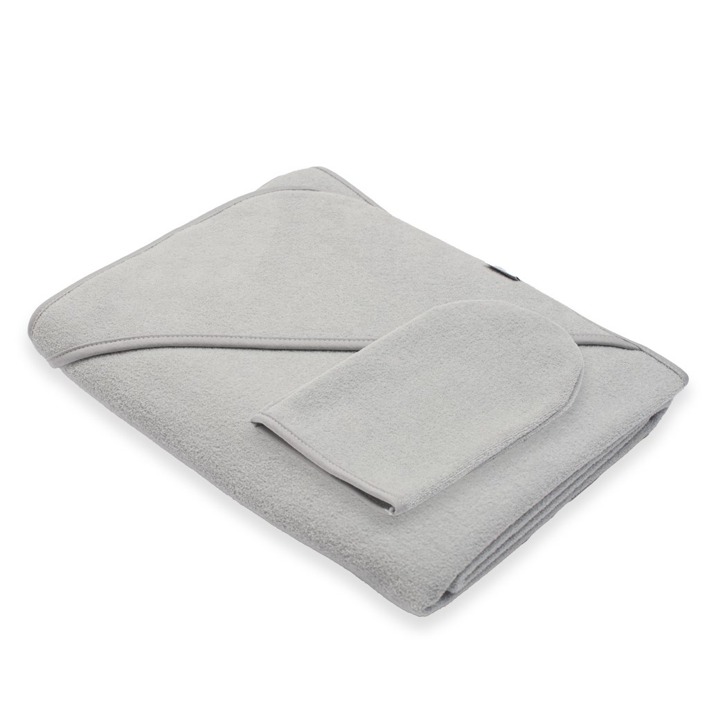 E-shop Detská froté osuška s kapuckou New Baby BASIC 100x100 sivá - 56248