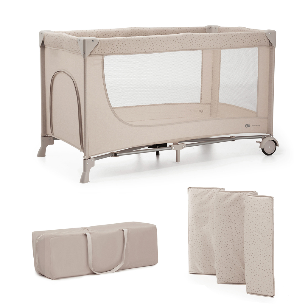 E-shop KINDERKRAFT Postieľka cestovná Joy 2 Beige