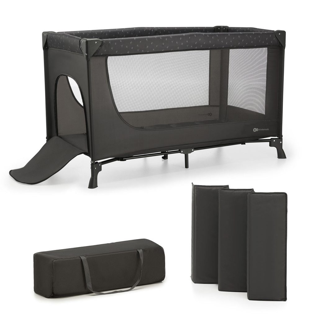 E-shop KINDERKRAFT Postieľka cestovná Joy Light grey