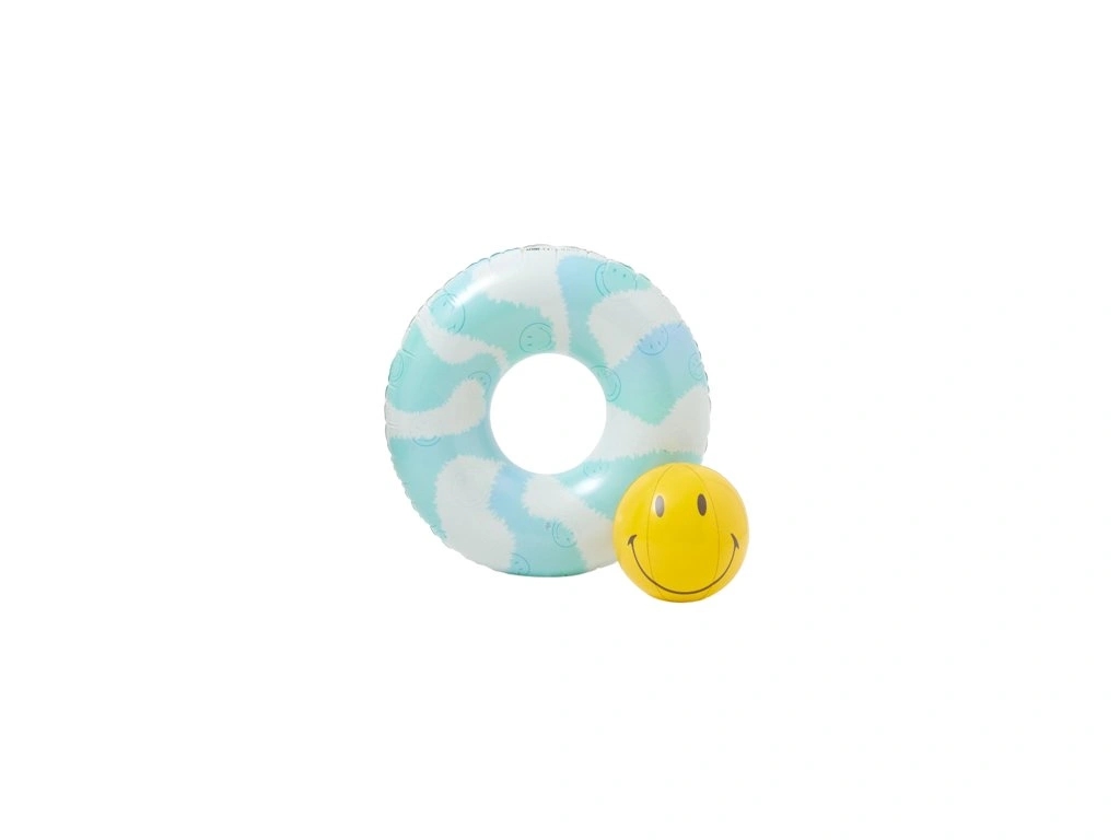 E-shop Sunnylife Set nafukovacieho kruhu a lopty Smiley