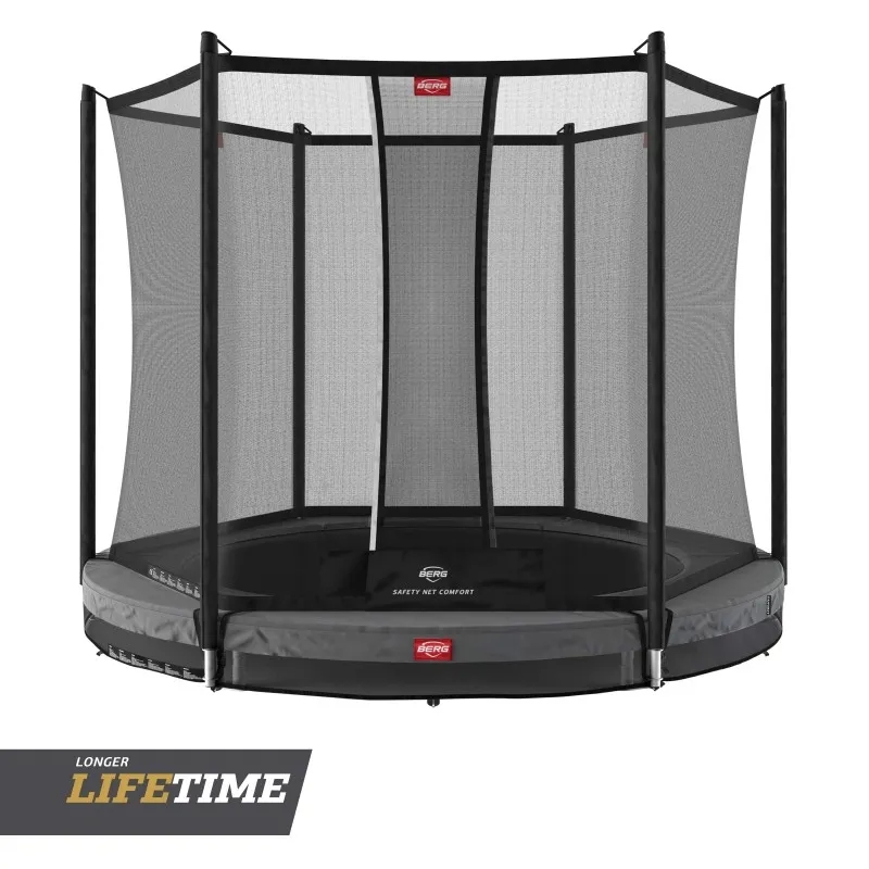 E-shop Berg Toys Berg Trampolína Favorit InGround 200 grey s ochrannou sieťou Comfort
