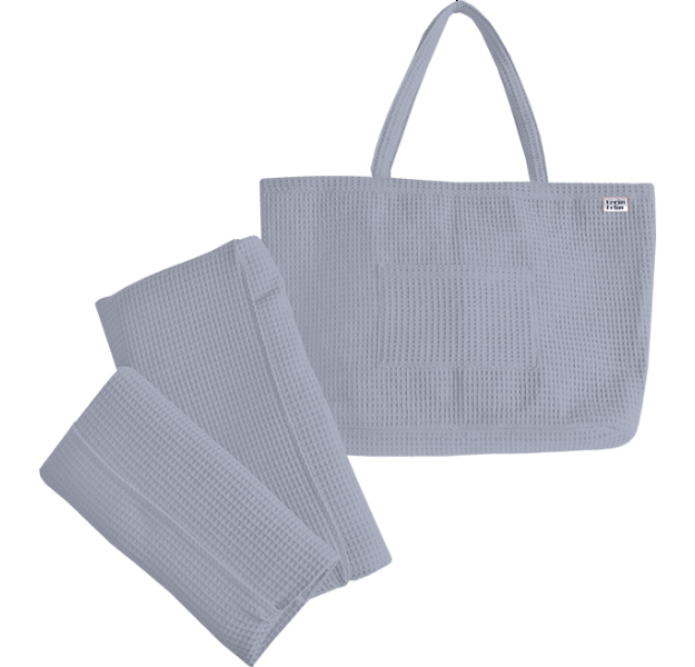 E-shop Levinfelin Plážový set 4, levanduľová, (plážová taška a 2 osušky)