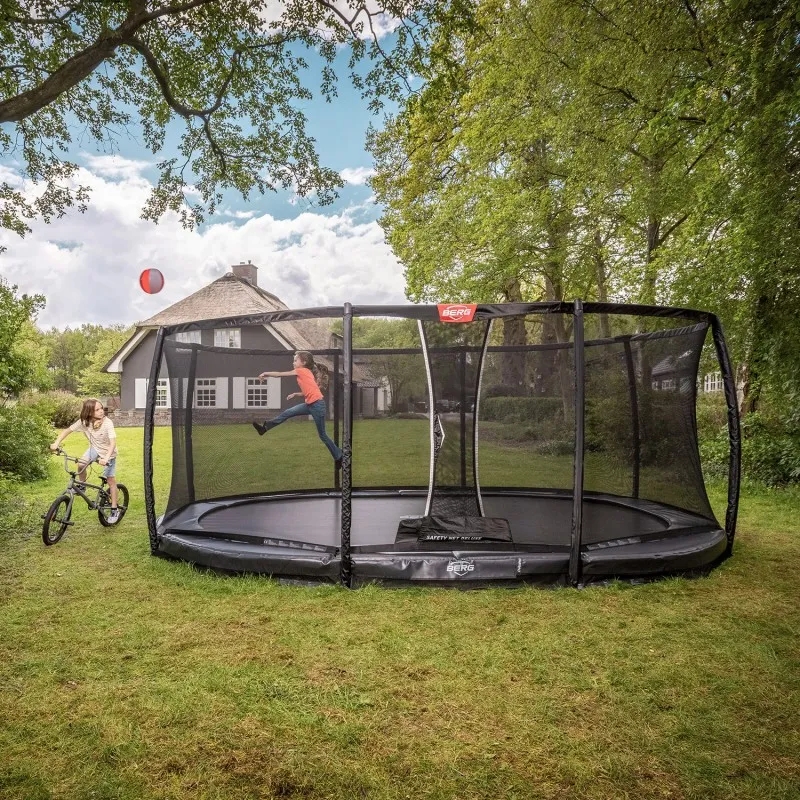 E-shop Berg Toys Berg Trampolína Grand Champion InGround 350 green s ochrannou sieťou Deluxe