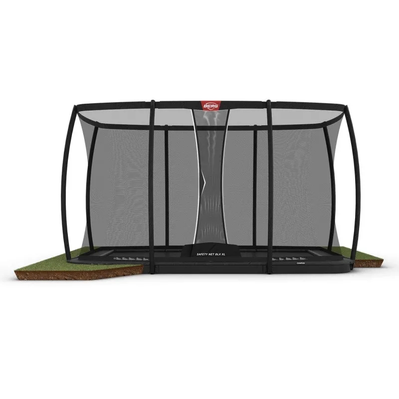 E-shop Berg Toys Berg Trampolína Ultim Champion FlatGround 500 grey s ochrannou sieťou Deluxe XL