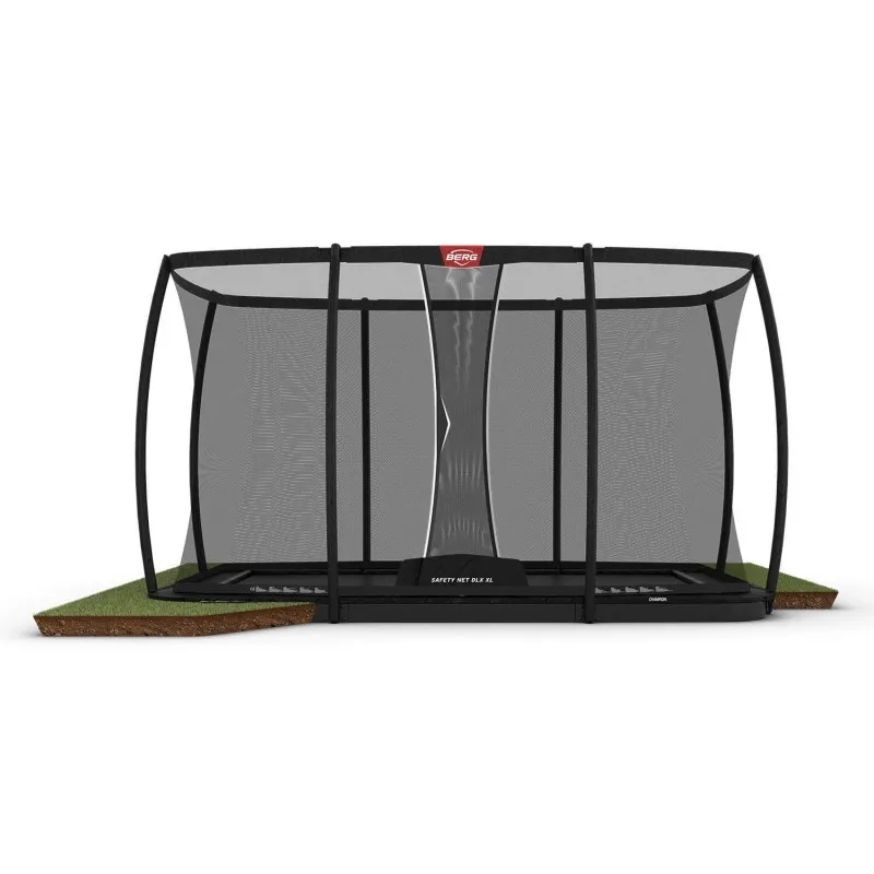 E-shop Berg Toys Berg Trampolína Ultim Champion FlatGround 500 black s ochrannou sieťou Deluxe XL