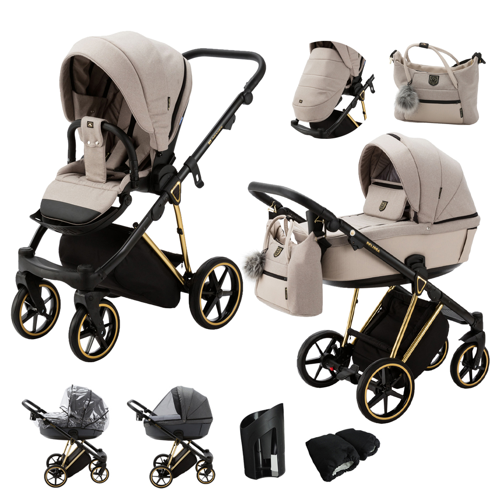 E-shop ADAMEX Kočík kombinovaný Belissa Special Edition Beige/Gold