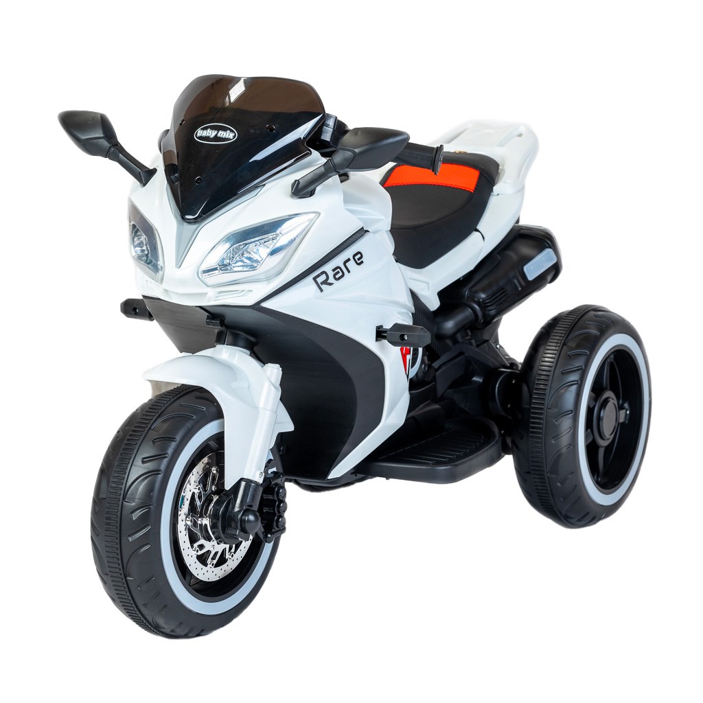 E-shop Detská elektrická motorka Baby Mix Rare biela - 56187