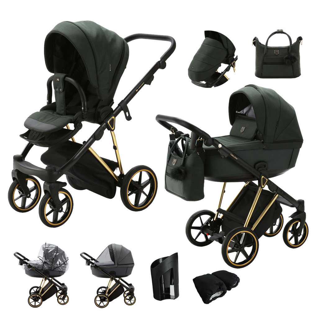 E-shop ADAMEX Kočík kombinovaný Belissa Special Edition Dark Green/Gold