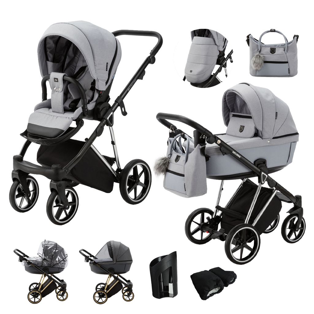E-shop ADAMEX Kočík kombinovaný Belissa Special Edition Grey/Silver