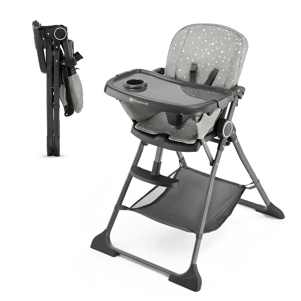 E-shop KINDERKRAFT Stolička jedálenská Foldee Grey