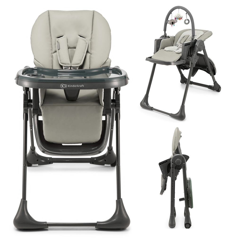 E-shop KINDERKRAFT Stolička jedálenská Tummie grey