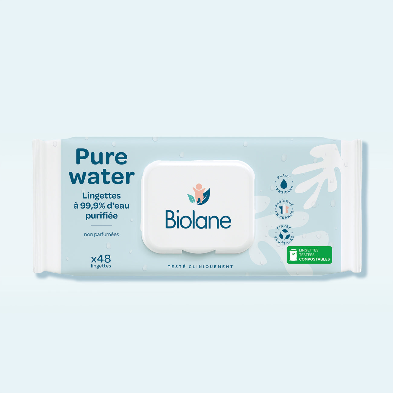 E-shop Biolane Detské utierky Pure water, 48ks (BLEP48V1)
