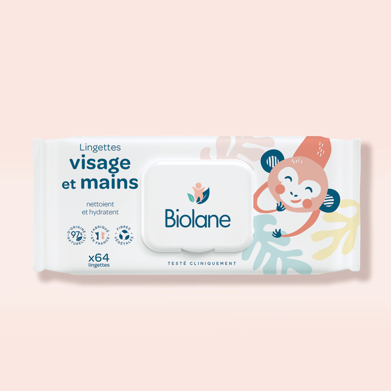 E-shop Biolane Detské utierky na tvár a ruky, 64ks (BLVM64)