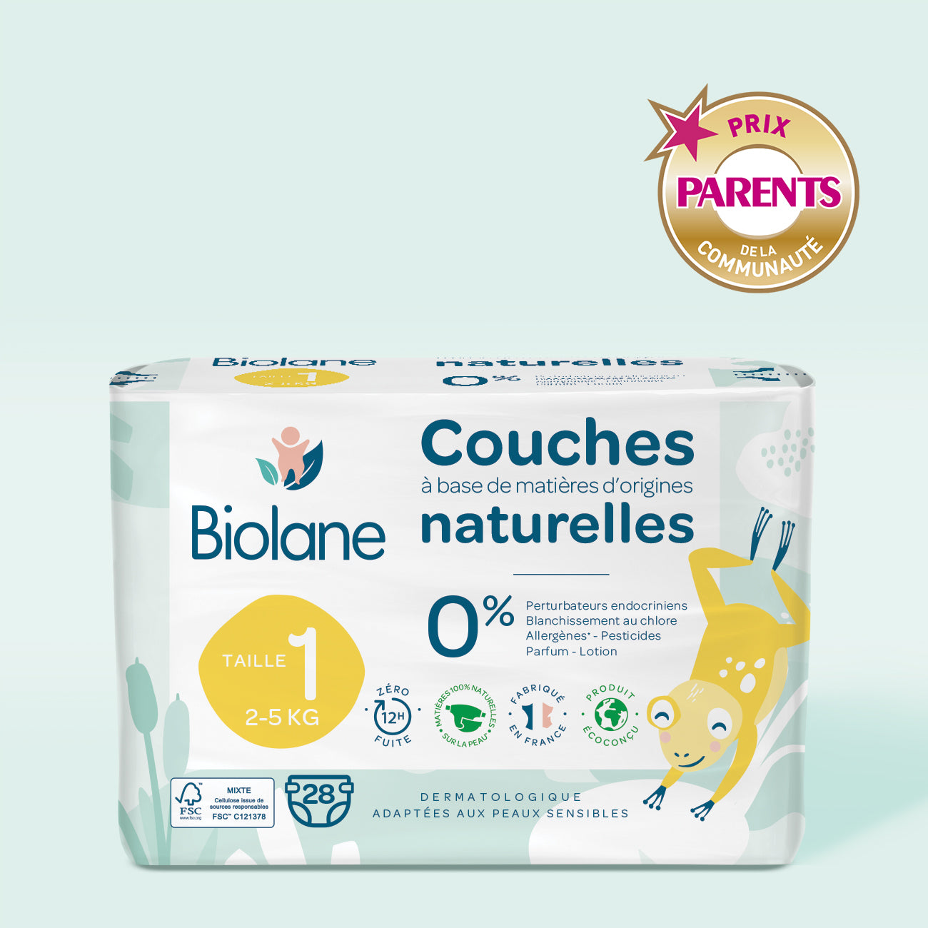 E-shop Biolane Detské ekologické plienky, veľ.1 (2-5kg), 28ks (BC1S28)