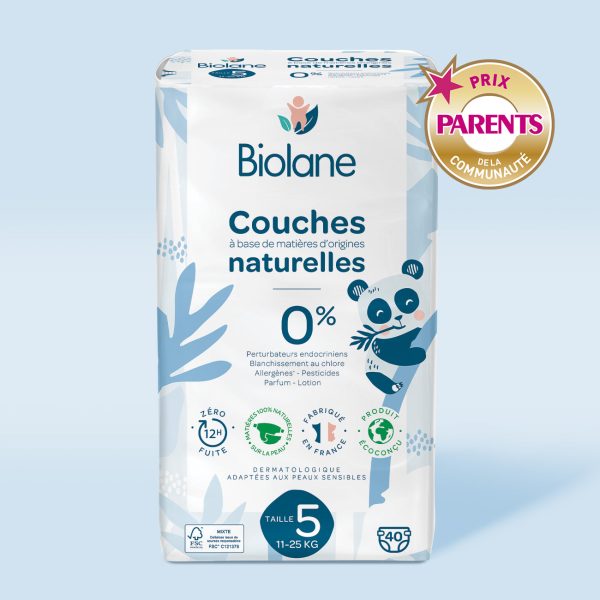 E-shop Biolane Detské ekologické plienky, veľ.5 (11-25kg), 40ks (BC5J40)