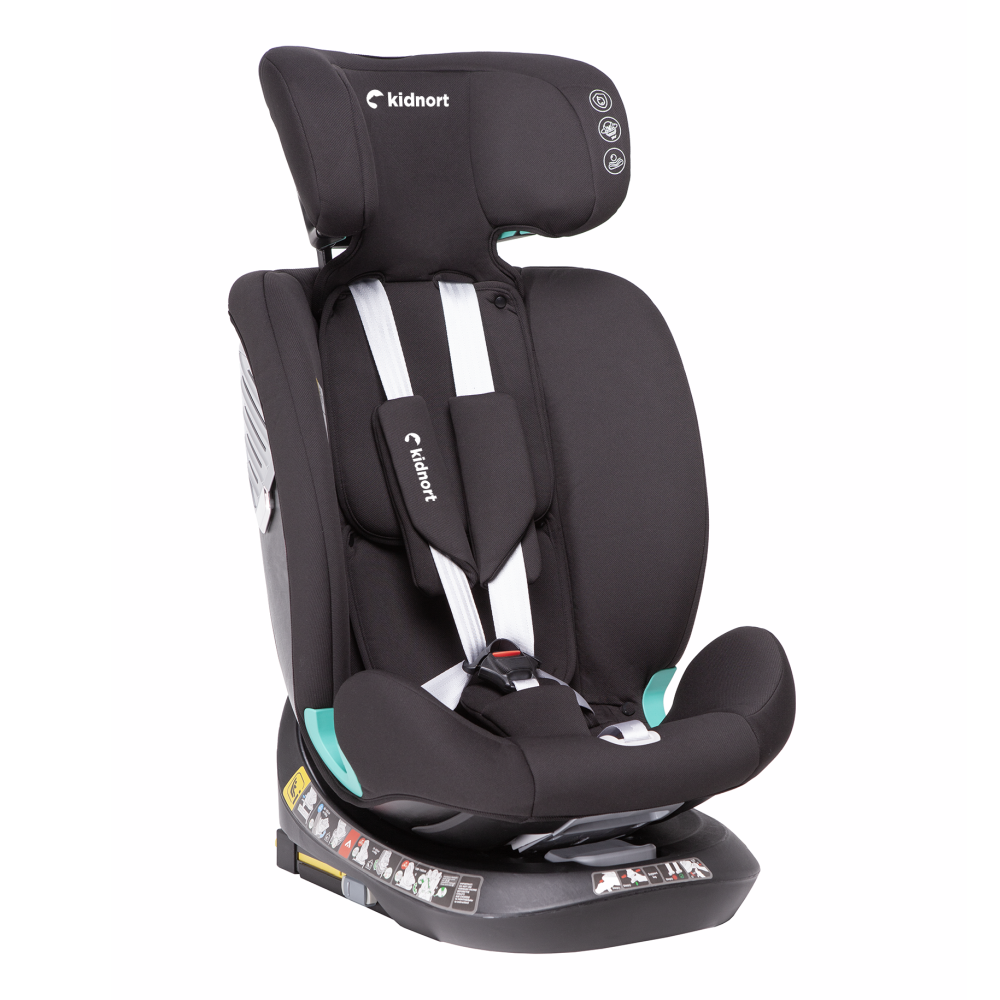 E-shop Kidnort Autosedačka Radjur Top Tether 40-150cm, čierná