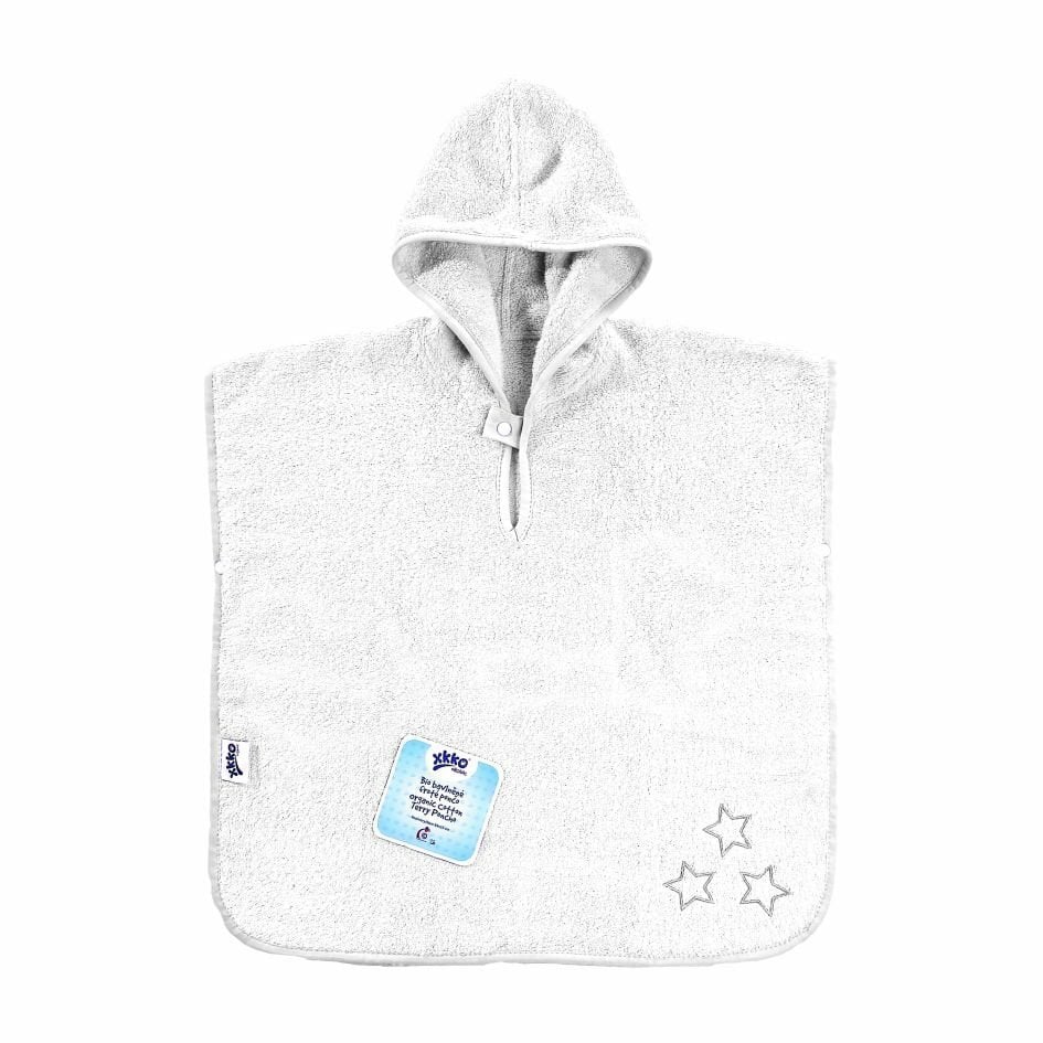 E-shop XKKO Organic BIO Bavlnené pončo - White Stars
