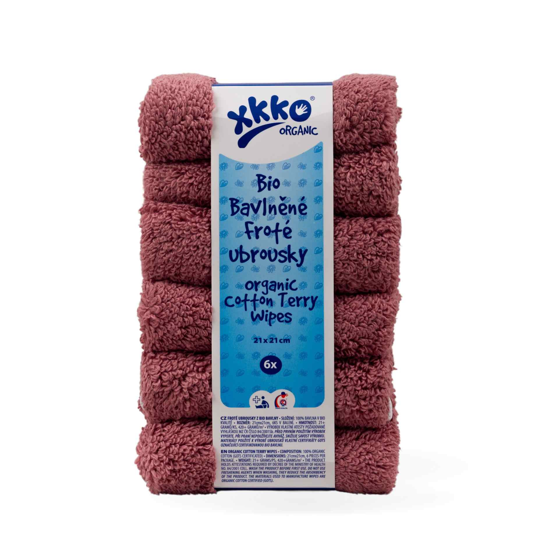 E-shop XKKO BIO bavlnené obrúsky Organic, 21x21 - Mesa Rose