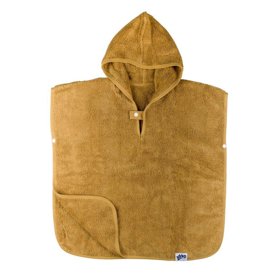 E-shop XKKO Organic BIO Bavlnené pončo - Honey Mustard